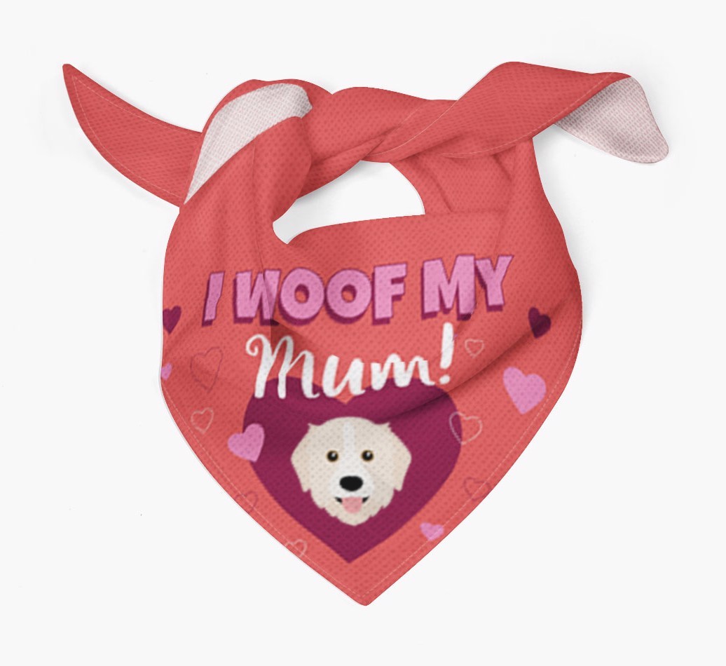 'I Woof My Mum' - Personalised {breedFullName} Bandana