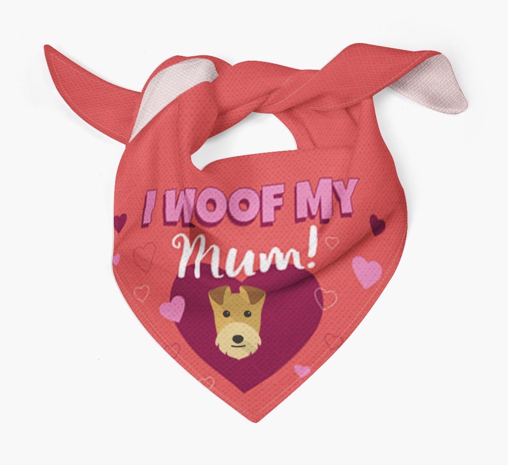 'I Woof My Mum' - Personalised {breedFullName} Bandana