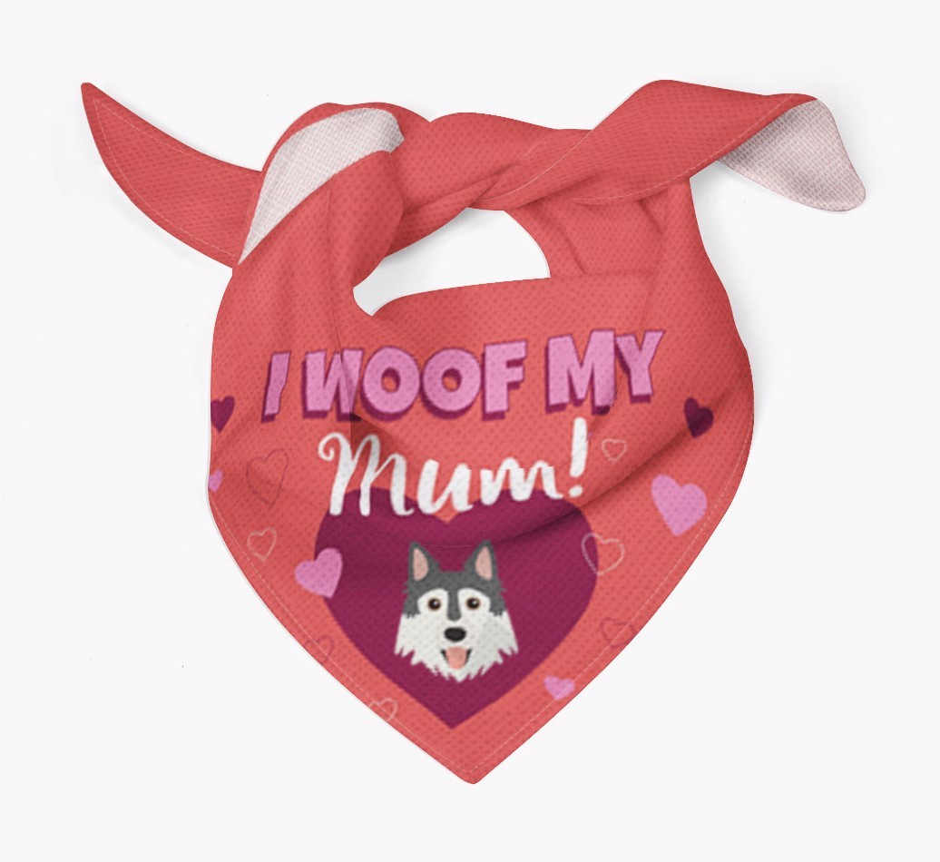 'I Woof My Mum' - Personalised {breedFullName} Bandana