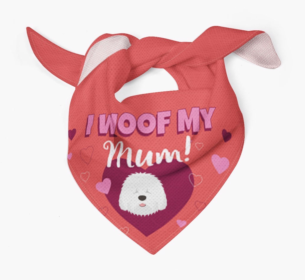 'I Woof My Mum' - Personalised {breedFullName} Bandana