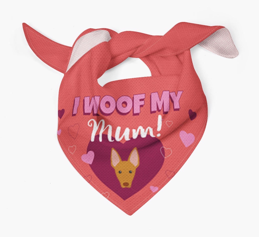 'I Woof My Mum' - Personalised {breedFullName} Bandana