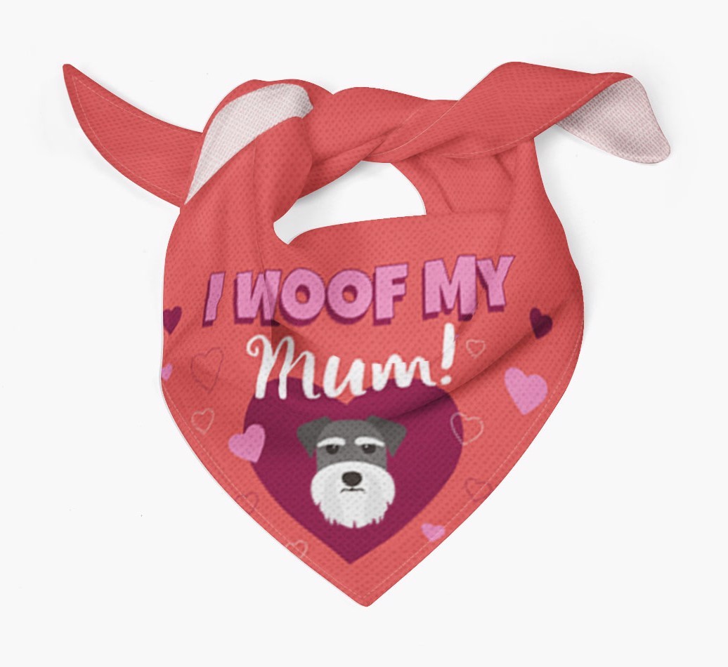 'I Woof My Mum' - Personalised {breedFullName} Bandana