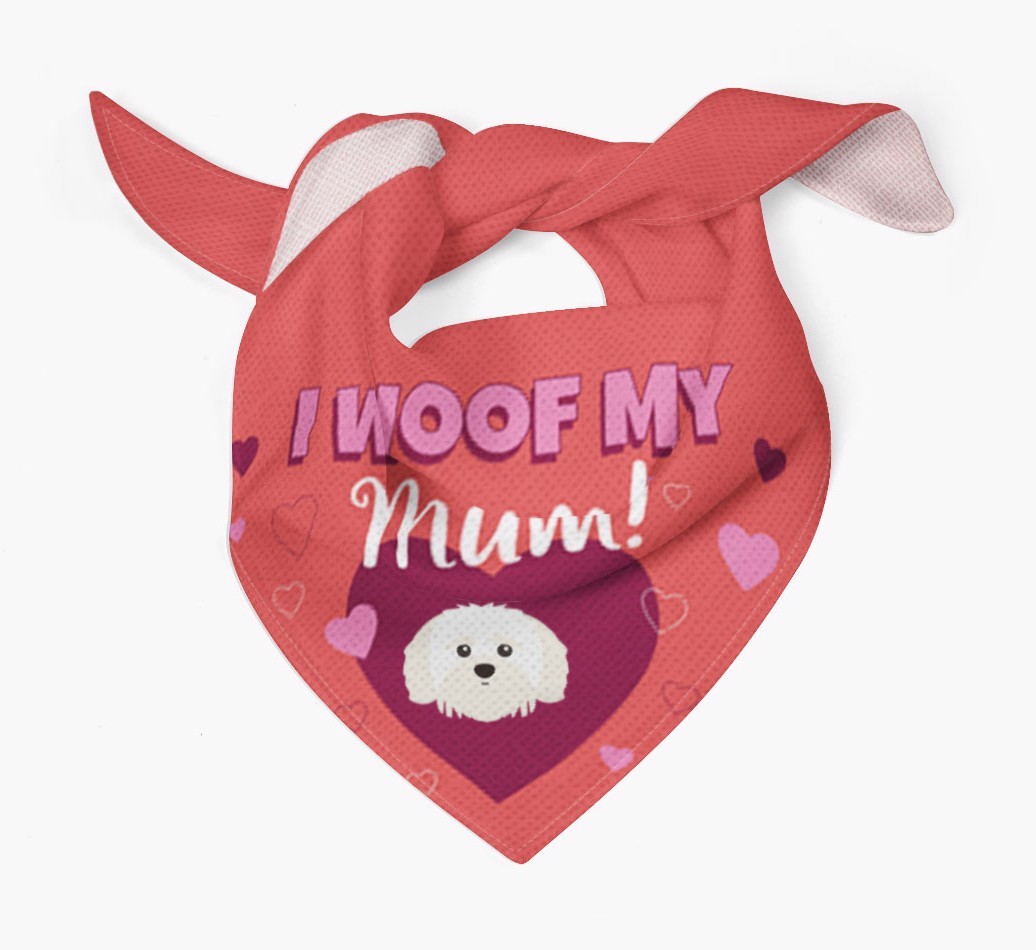 'I Woof My Mum' - Personalised {breedFullName} Bandana
