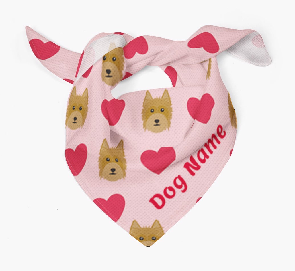 'Heart Pattern' - Personalised {breedFullName} Bandana