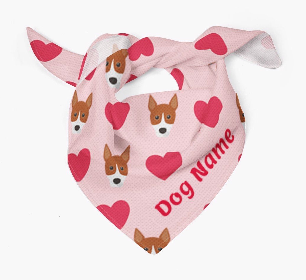 'Heart Pattern' - Personalised {breedFullName} Bandana