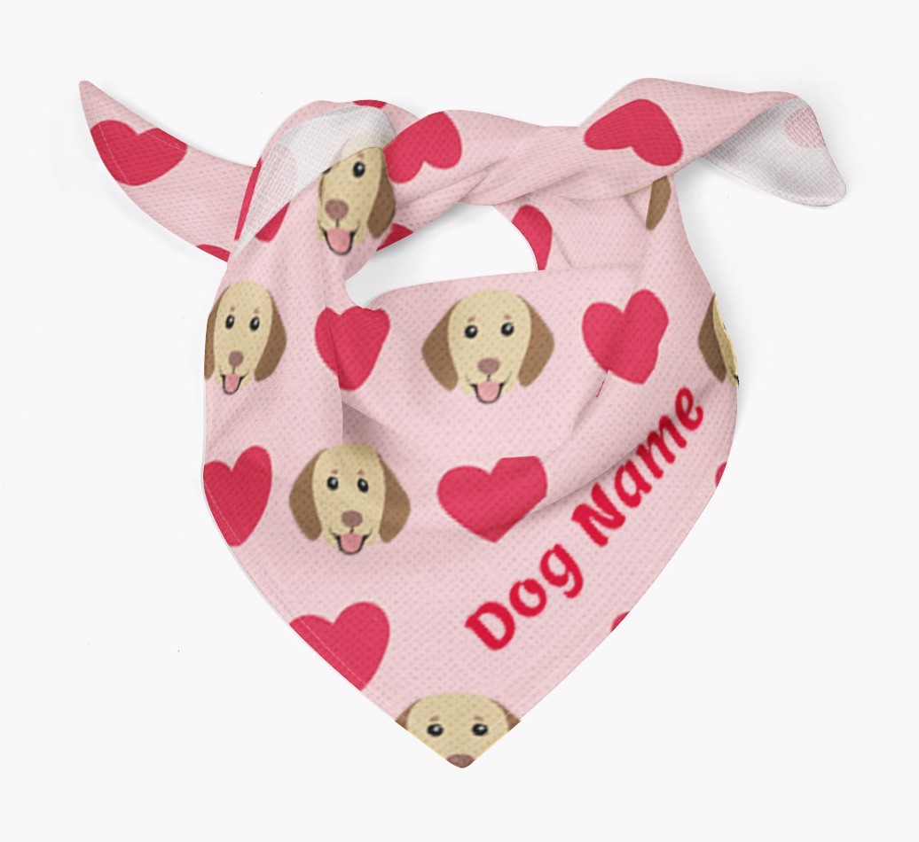 'Heart Pattern' - Personalized {breedFullName} Bandana