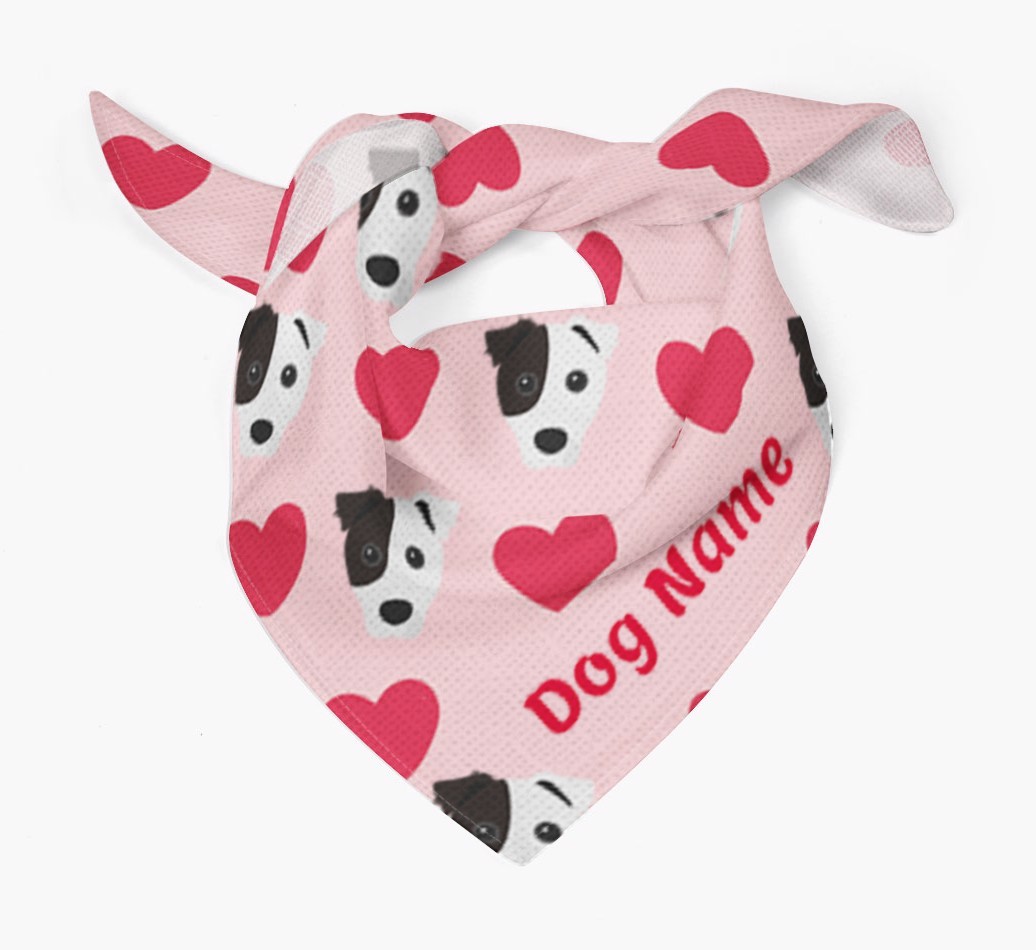 'Heart Pattern' - Personalised {breedFullName} Bandana