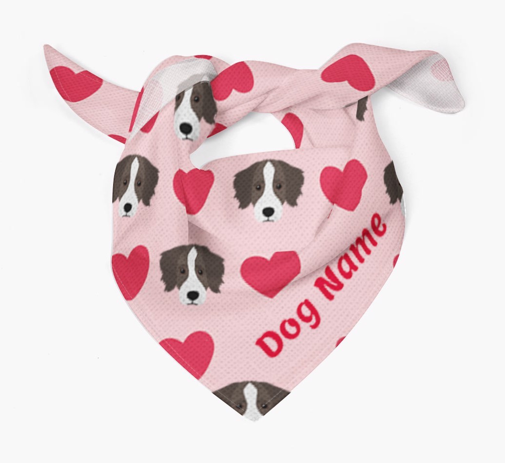 'Heart Pattern' - Personalised {breedFullName} Bandana