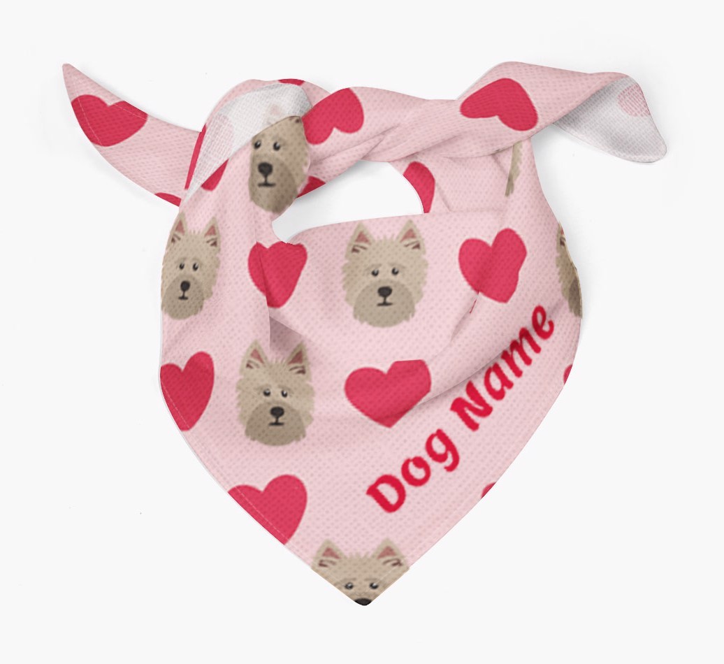 'Heart Pattern' - Personalised {breedFullName} Bandana