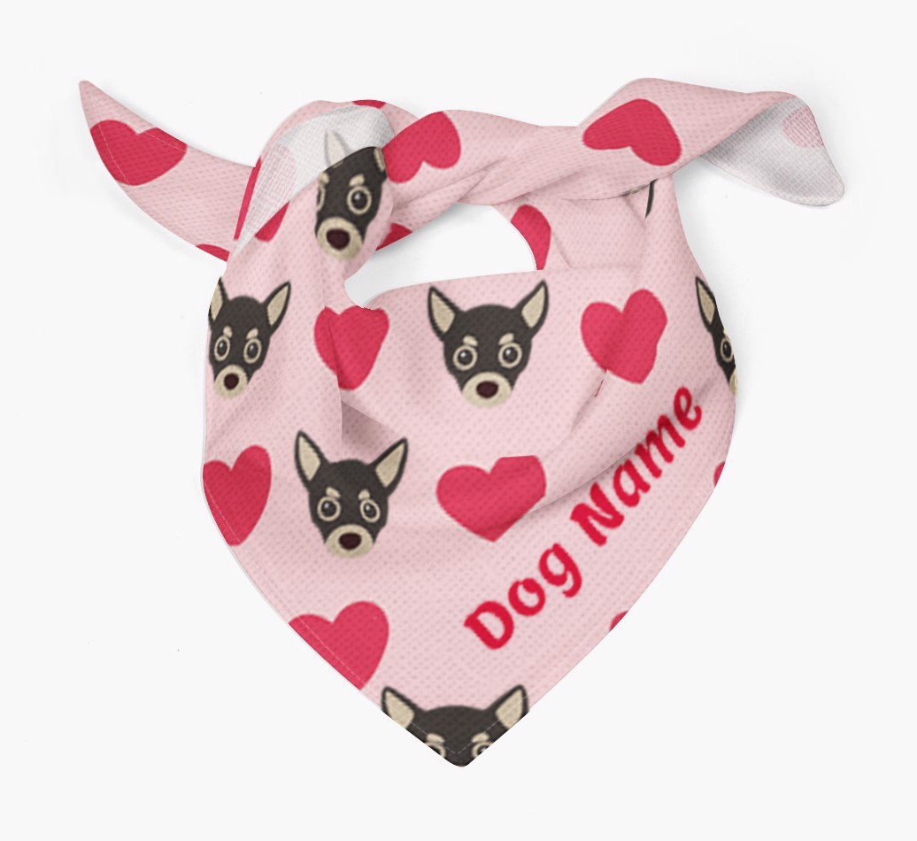 'Heart Pattern' - Personalised {breedFullName} Bandana