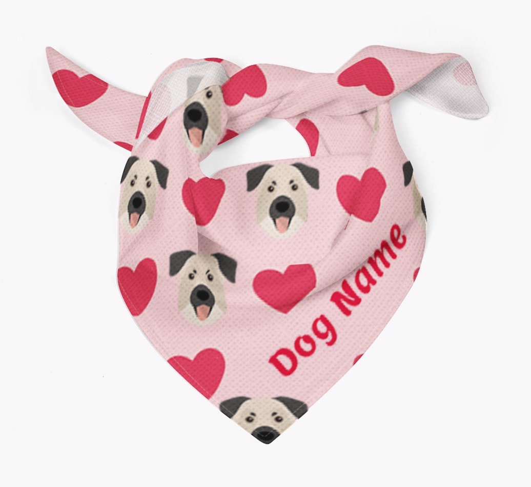 'Heart Pattern' - Personalised {breedFullName} Bandana
