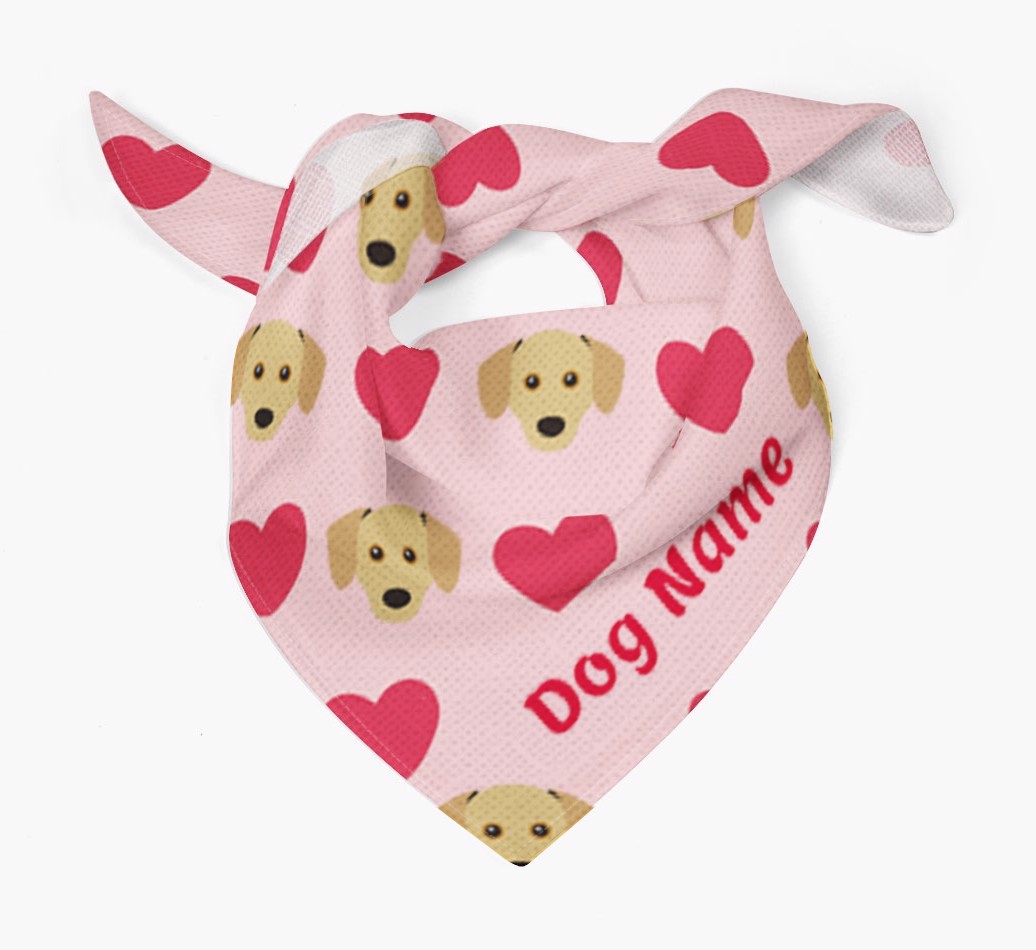 'Heart Pattern' - Personalised {breedFullName} Bandana