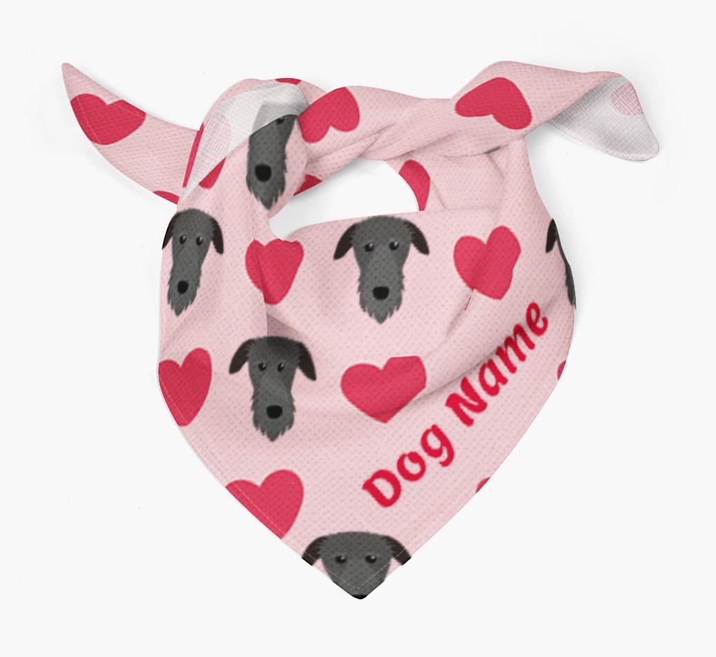 'Heart Pattern' - Personalised {breedFullName} Bandana