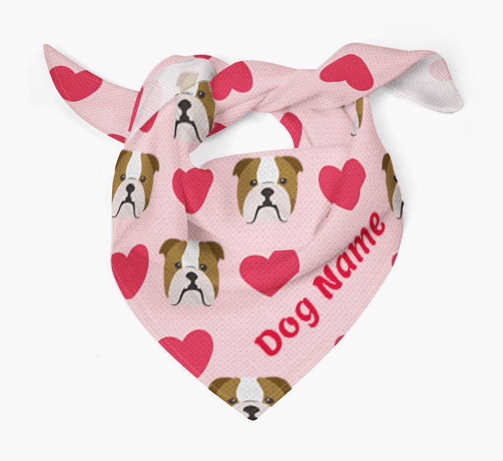 'Heart Pattern' - Personalised {breedFullName} Bandana