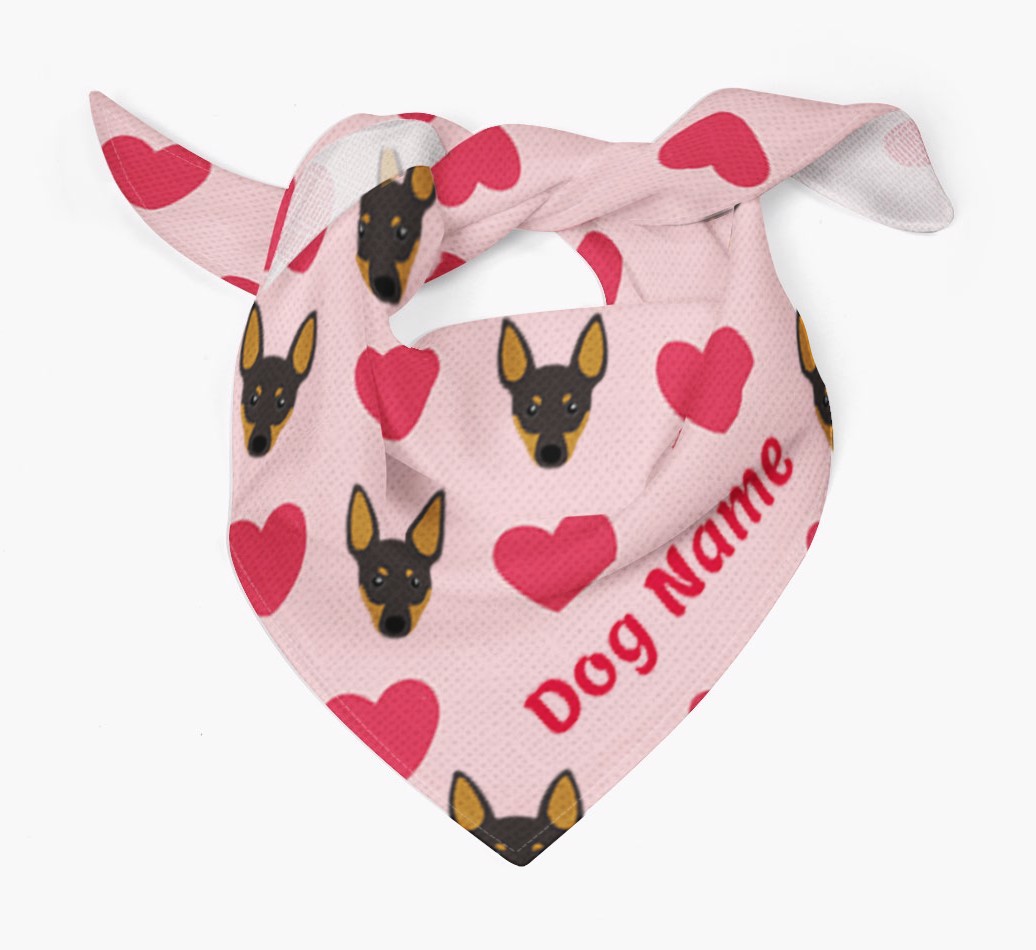'Heart Pattern' - Personalised {breedFullName} Bandana