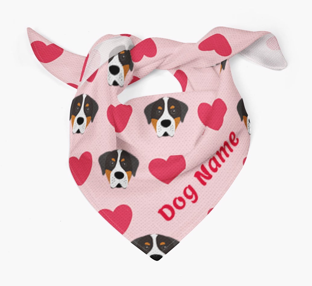 'Heart Pattern' - Personalised {breedFullName} Bandana
