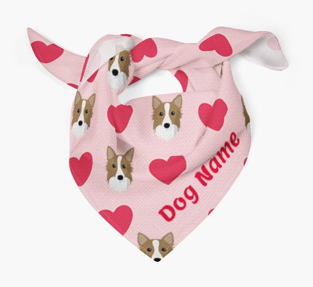 'Heart Pattern' - Personalised {breedFullName} Bandana