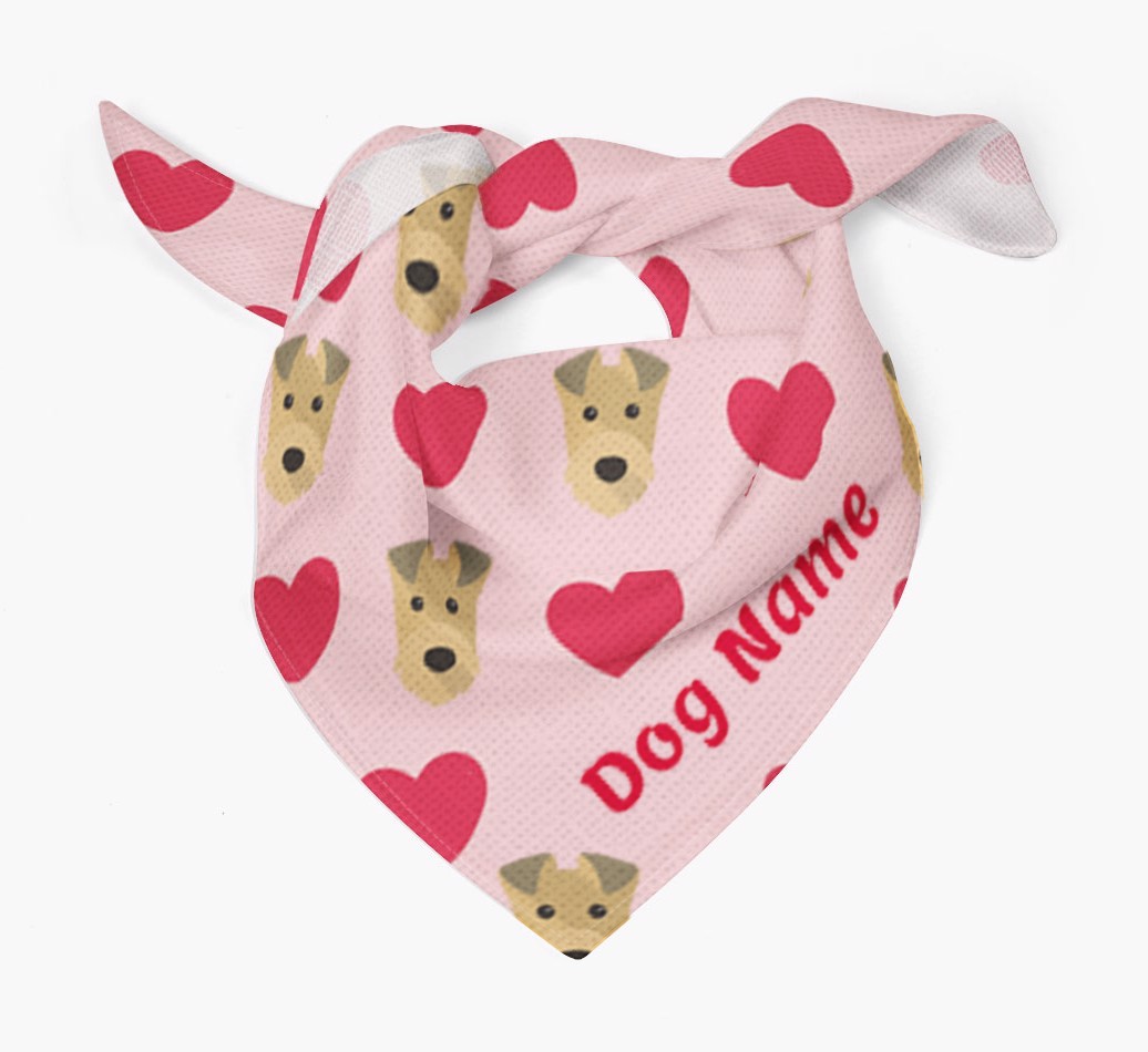 'Heart Pattern' - Personalised {breedFullName} Bandana