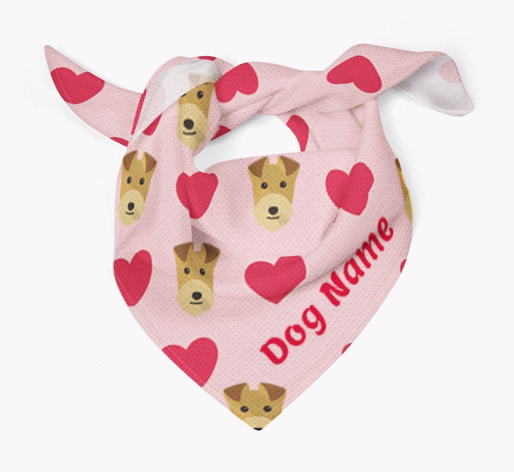 'Heart Pattern' - Personalised {breedFullName} Bandana