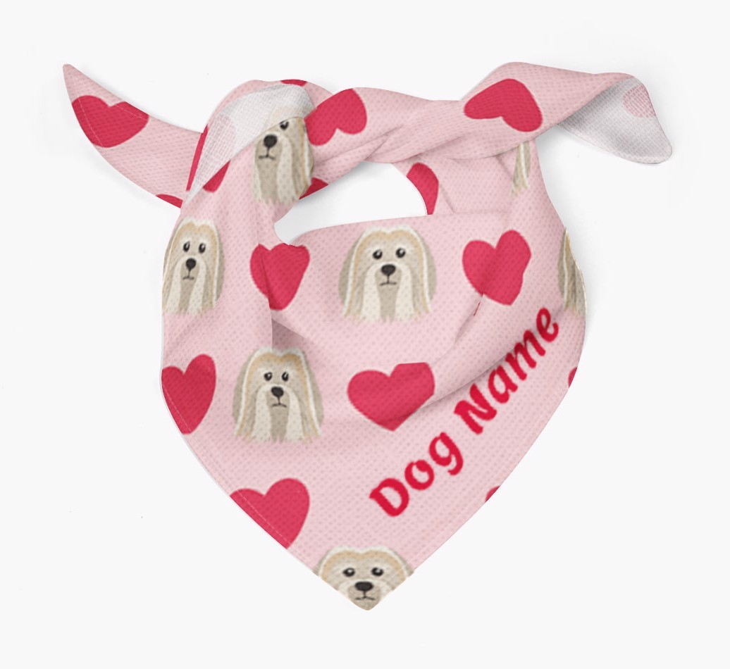 'Heart Pattern' - Personalised {breedFullName} Bandana