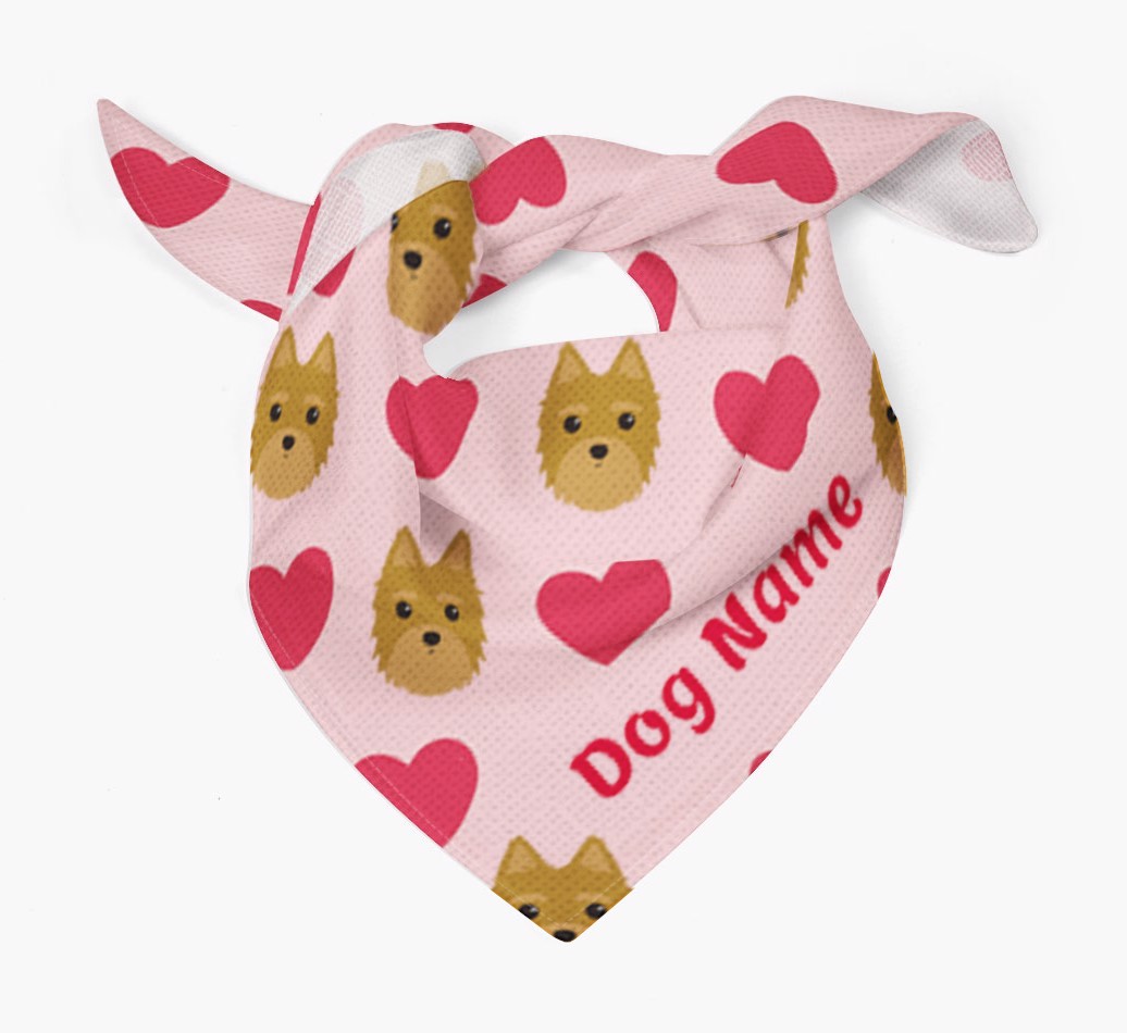 'Heart Pattern' - Personalised {breedFullName} Bandana