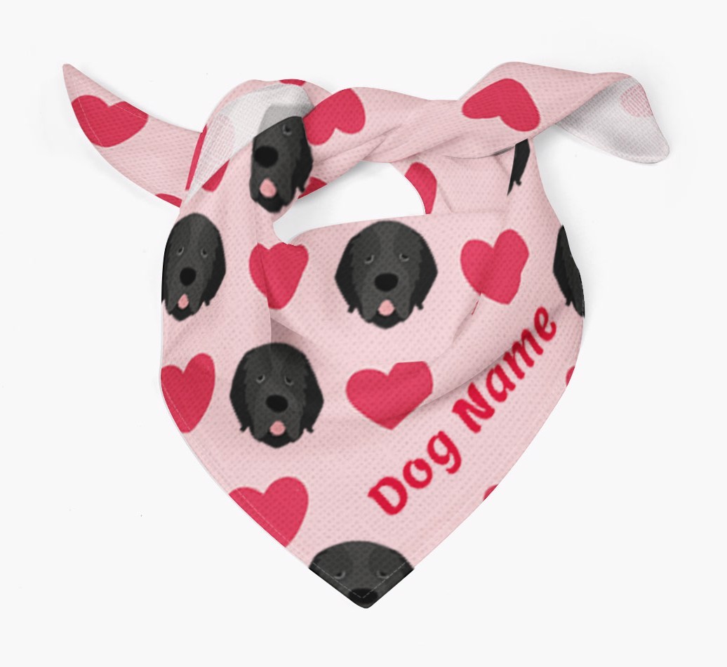 'Heart Pattern' - Personalised {breedFullName} Bandana