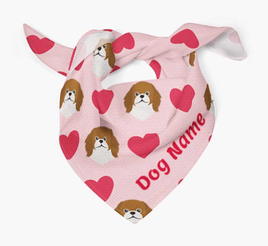 'Heart Pattern' - Personalised {breedFullName} Bandana