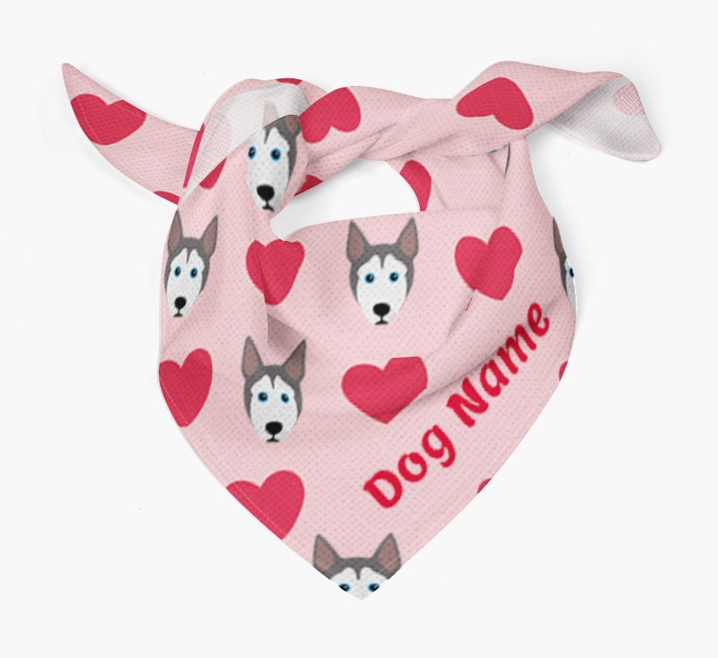 'Heart Pattern' - Personalised {breedFullName} Bandana