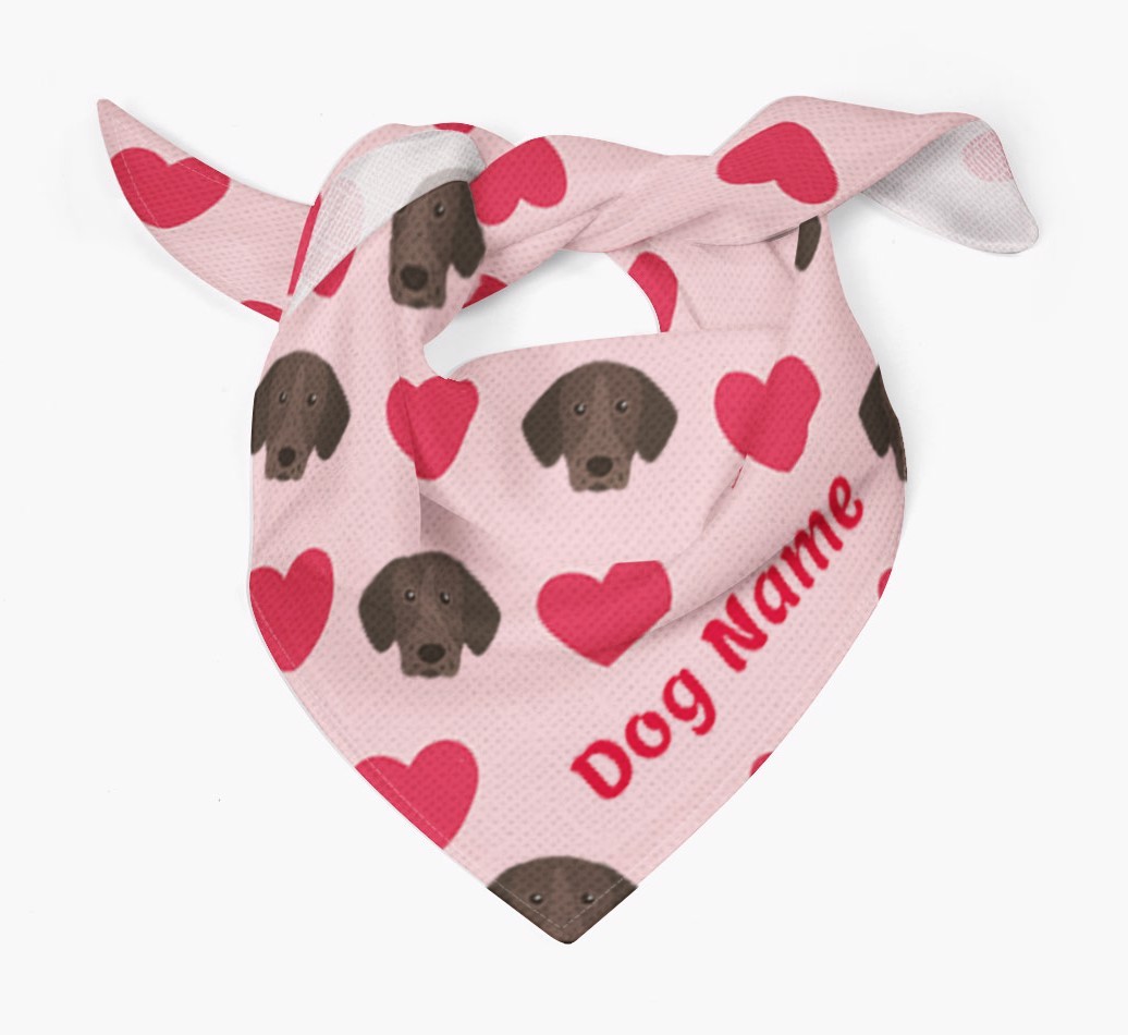 'Heart Pattern' - Personalised {breedFullName} Bandana
