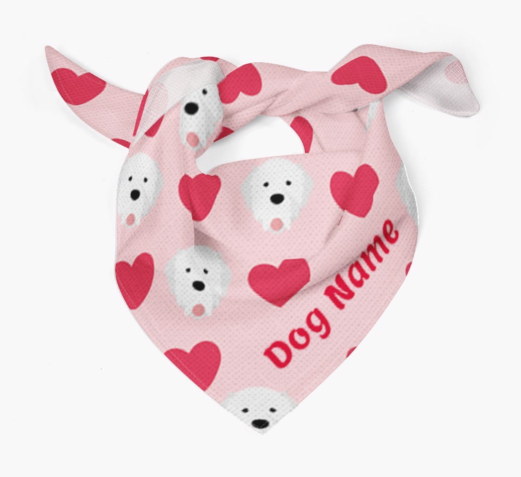 'Heart Pattern' - Personalised {breedFullName} Bandana