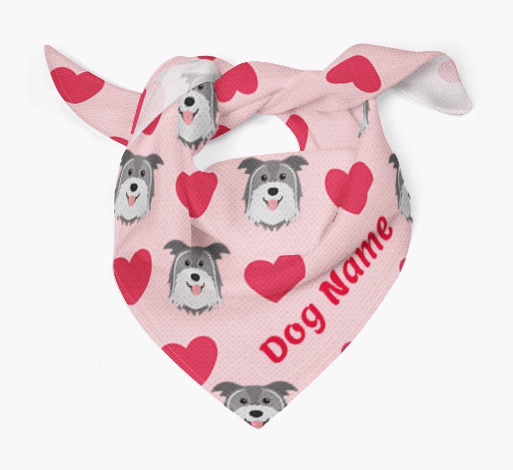 'Heart Pattern' - Personalised {breedFullName} Bandana