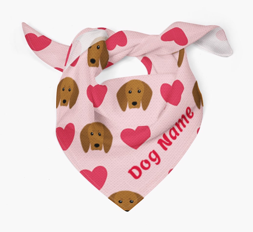 'Heart Pattern' - Personalised {breedFullName} Bandana