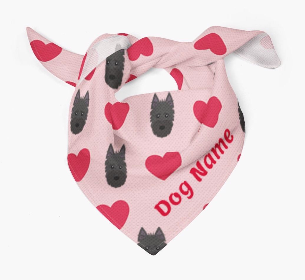 'Heart Pattern' - Personalised {breedFullName} Bandana