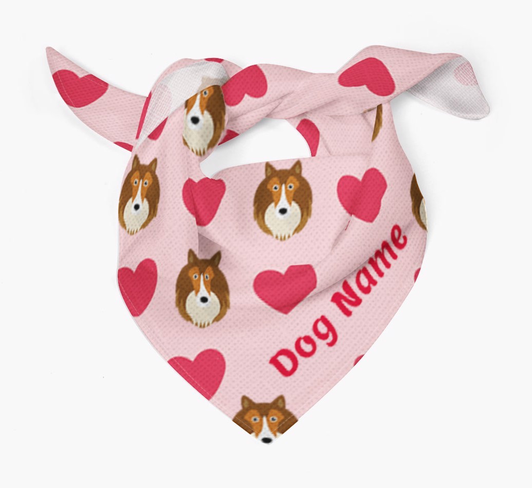 'Heart Pattern' - Personalised {breedFullName} Bandana