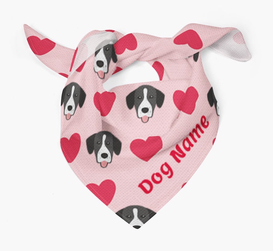 'Heart Pattern' - Personalised {breedFullName} Bandana