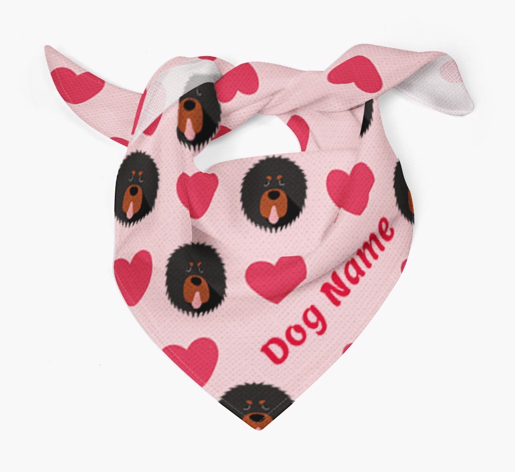 'Heart Pattern' - Personalised {breedFullName} Bandana