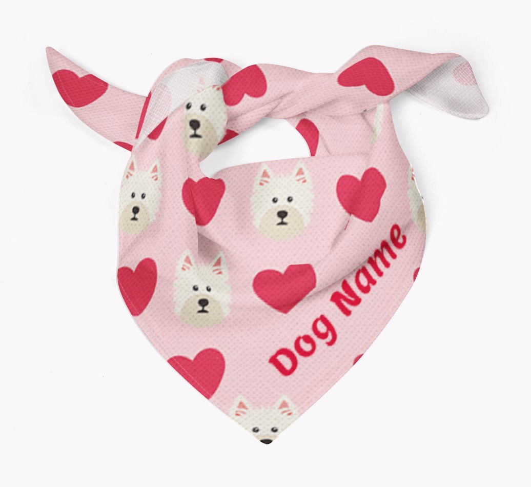 'Heart Pattern' - Personalised {breedFullName} Bandana