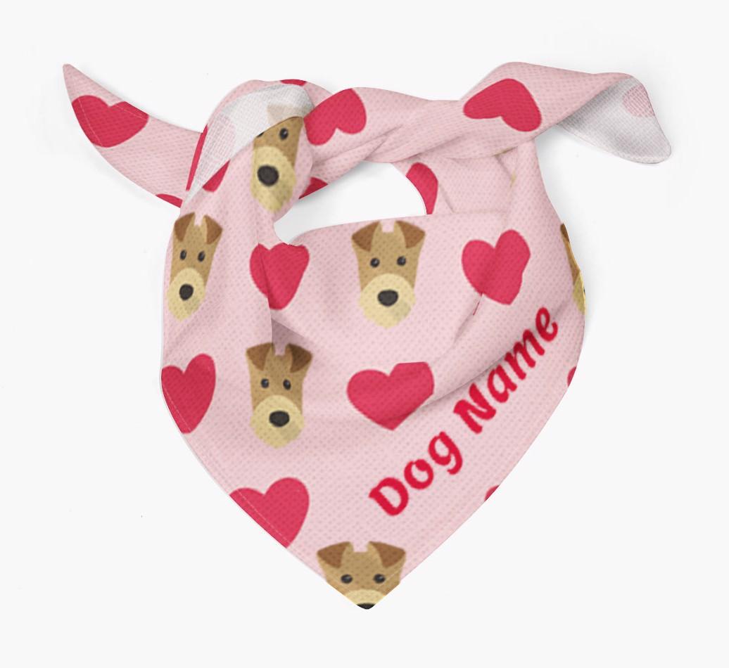 'Heart Pattern' - Personalized {breedFullName} Bandana