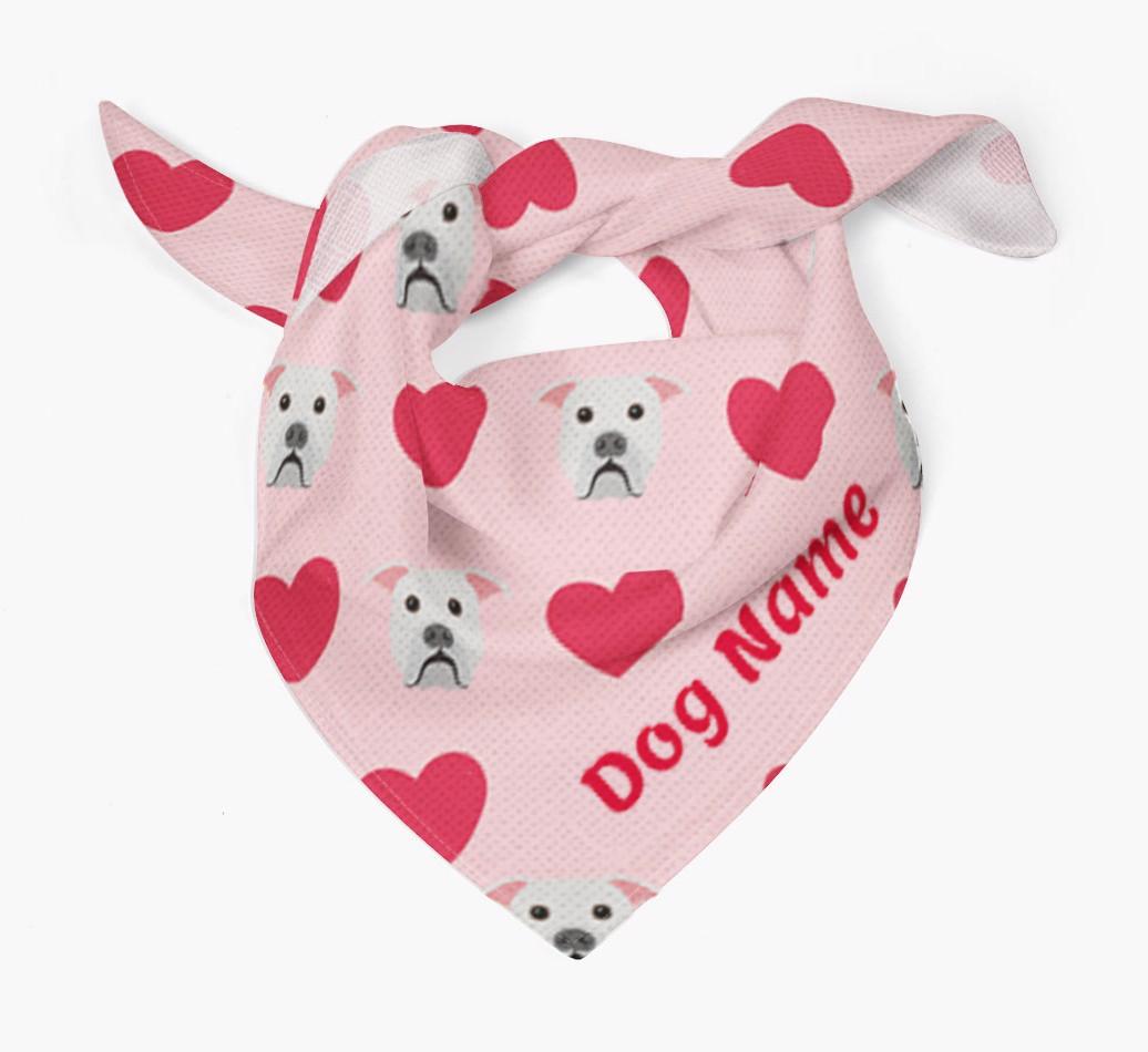 'Heart Pattern' - Personalized {breedFullName} Bandana