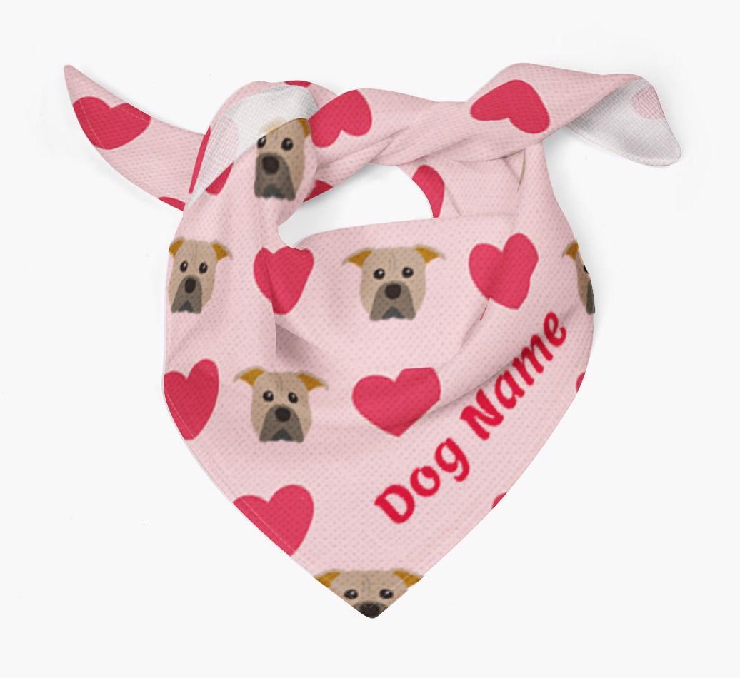 'Heart Pattern' - Personalized {breedFullName} Bandana