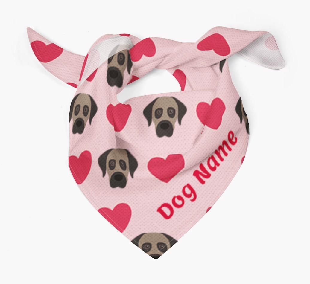 'Heart Pattern' - Personalized {breedFullName} Bandana