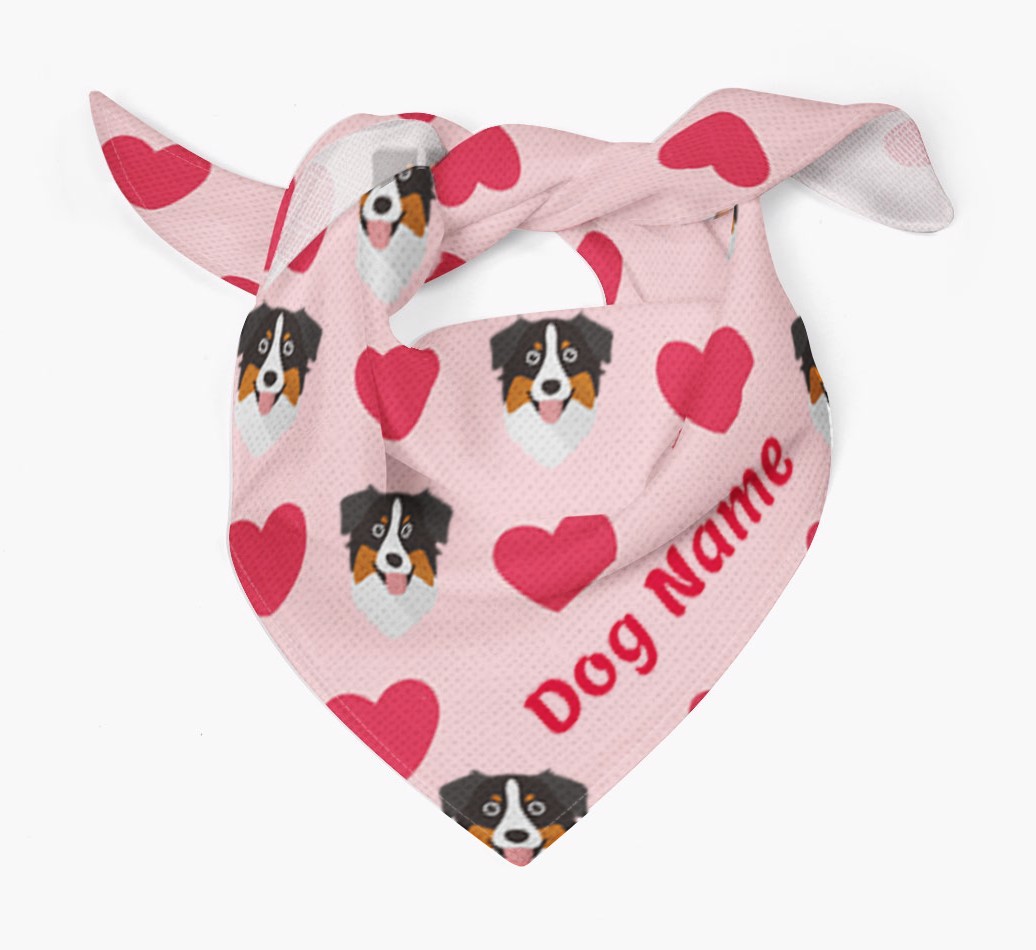'Heart Pattern' - Personalized {breedFullName} Bandana