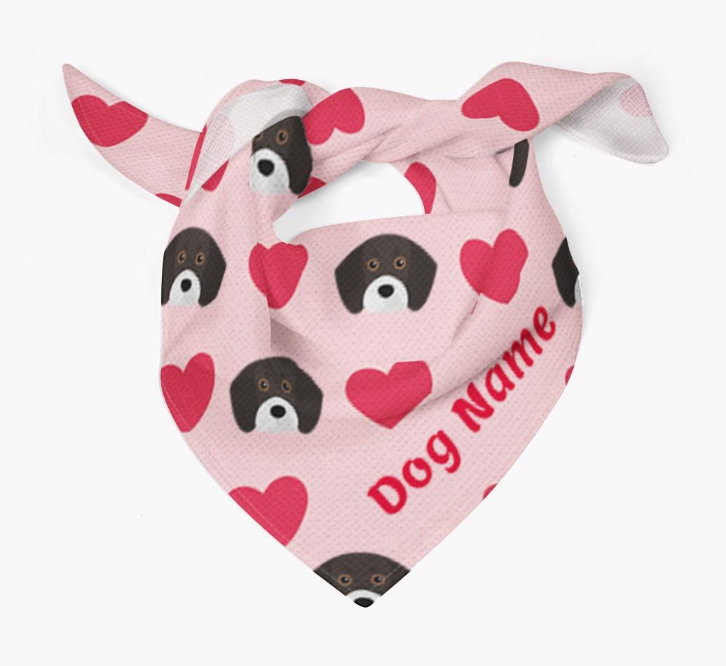 'Heart Pattern' - Personalized {breedFullName} Bandana