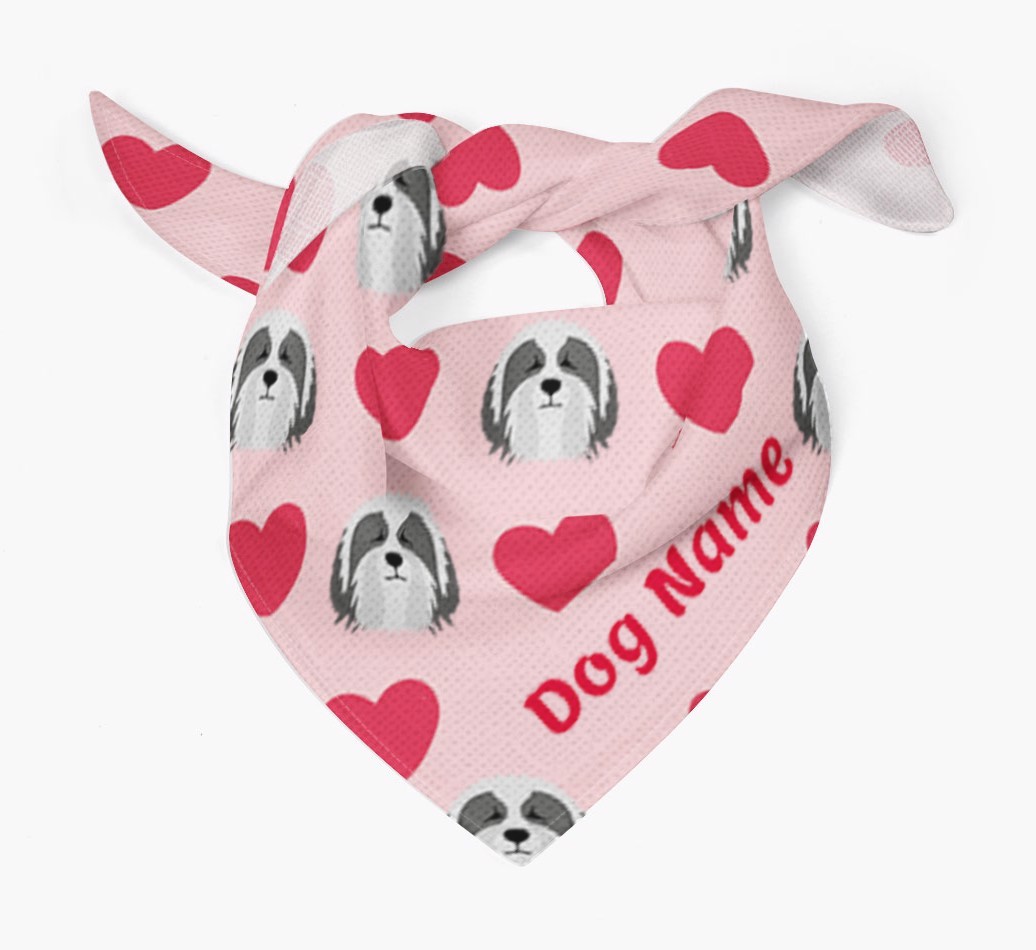'Heart Pattern' - Personalized {breedFullName} Bandana