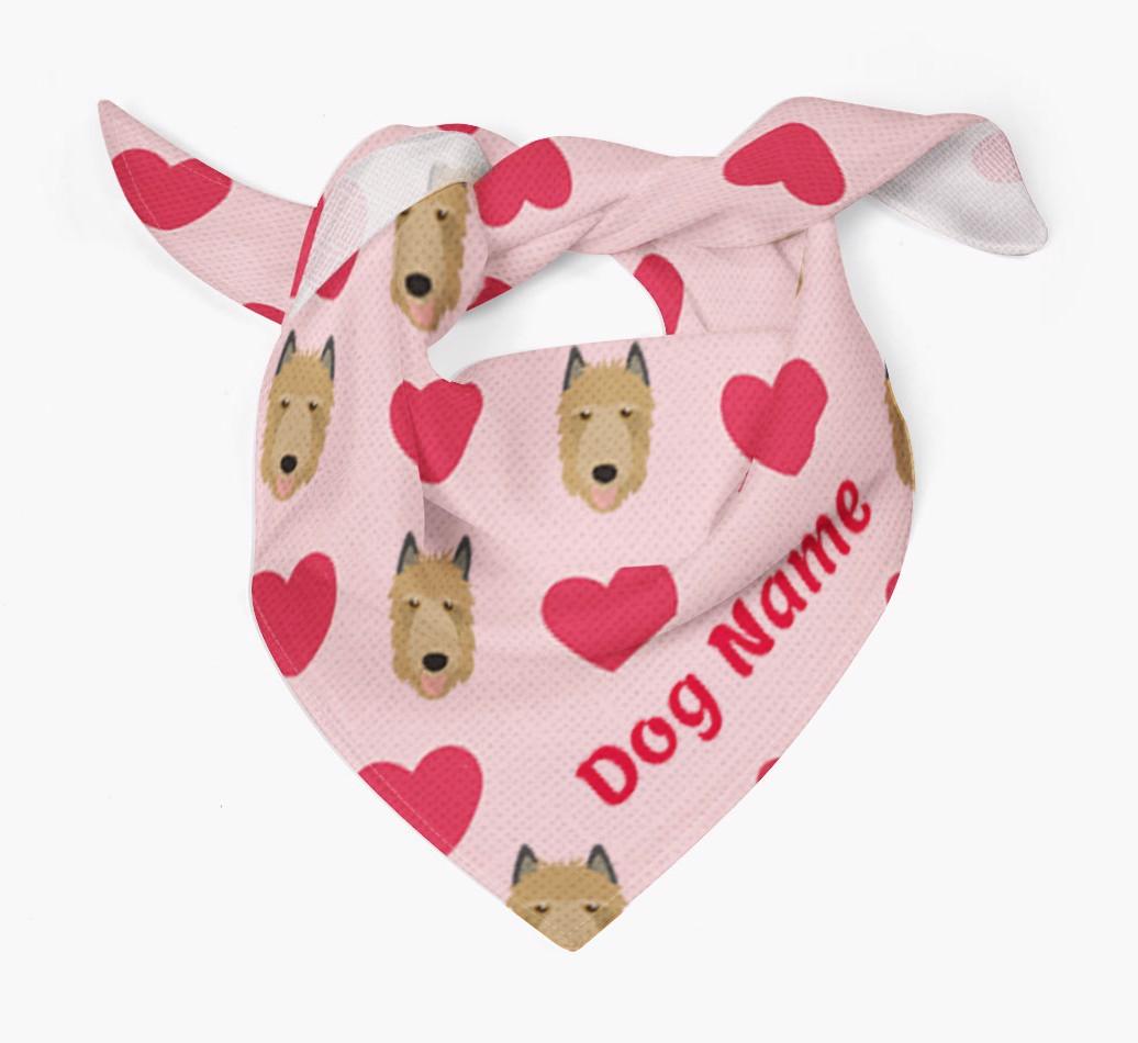 'Heart Pattern' - Personalized {breedFullName} Bandana