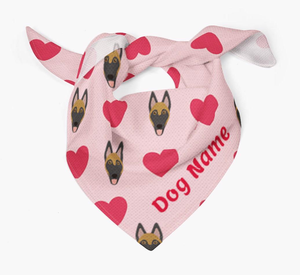 'Heart Pattern' - Personalized {breedFullName} Bandana