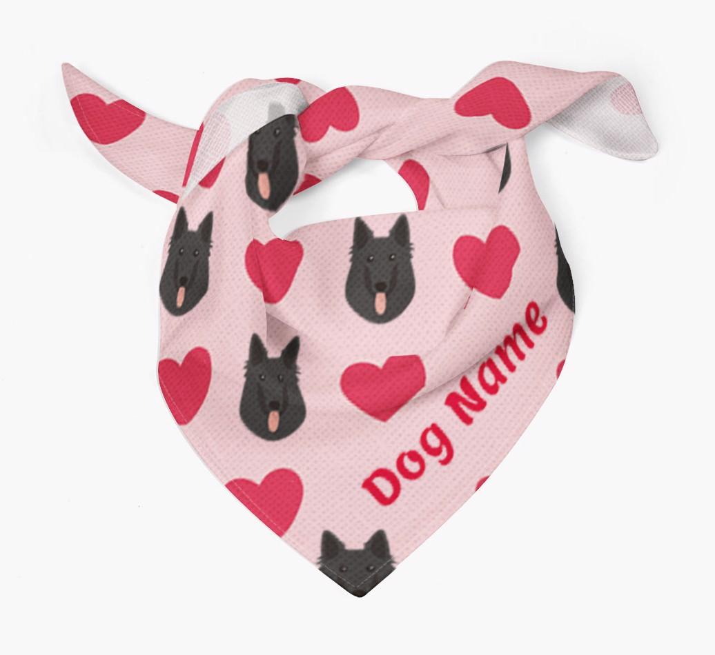 'Heart Pattern' - Personalized {breedFullName} Bandana