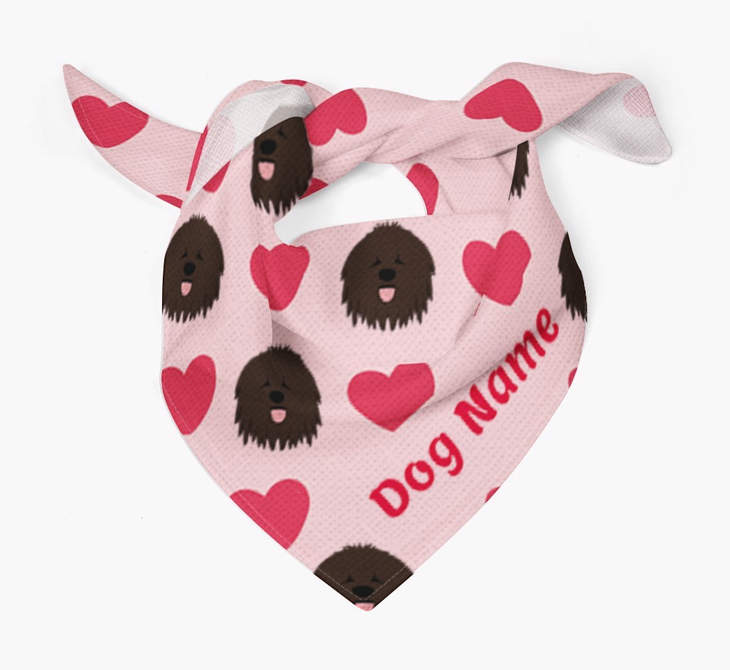 'Heart Pattern' - Personalized {breedFullName} Bandana