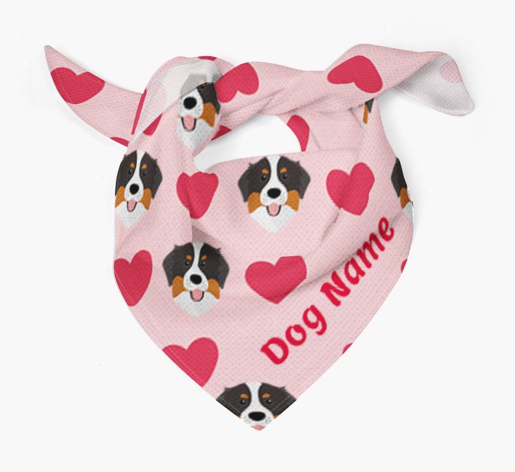'Heart Pattern' - Personalized {breedFullName} Bandana
