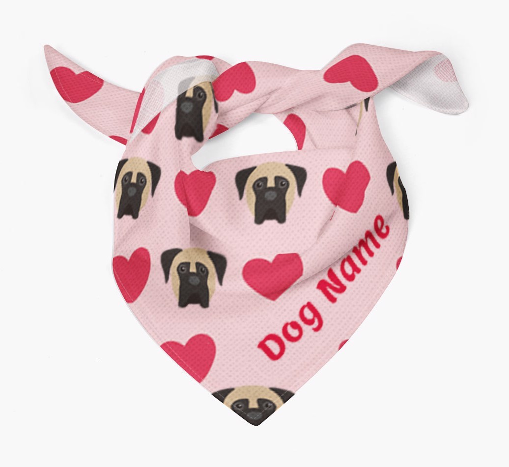 'Heart Pattern' - Personalized {breedFullName} Bandana